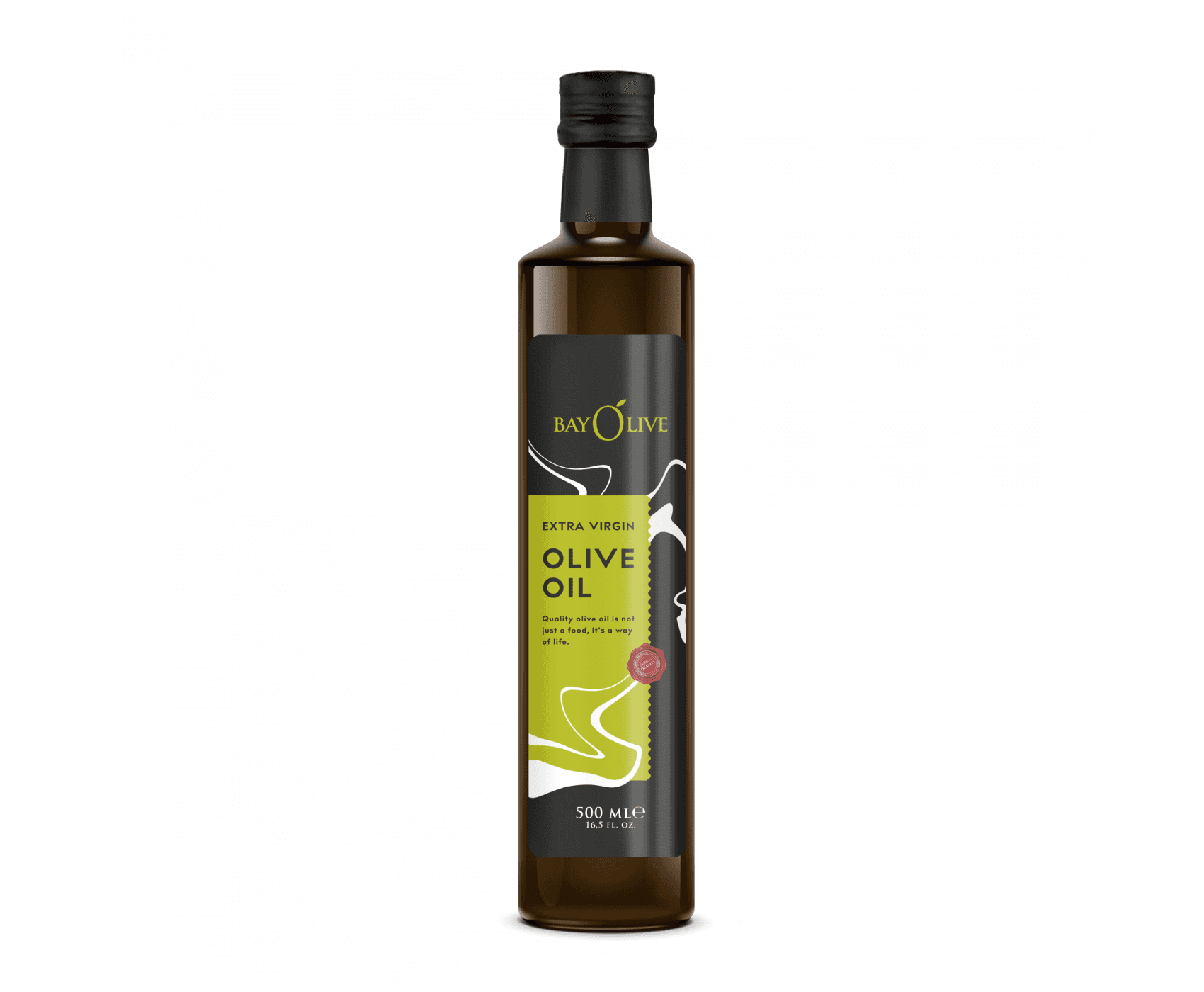 Bayolive Sızma Zeytinyağı Dorica Şişe 500ml siyah